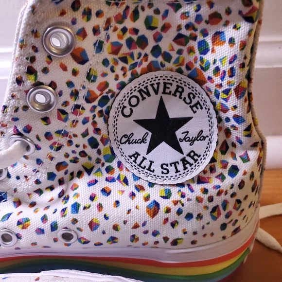 Converse Custom Pride Platform Chuck Taylor All Star By You Unisex Men 7/Women 5 - Picture 5 of 11